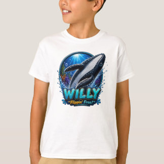 Camiseta Willy Whale – Libre como una Mariposa. Divertido