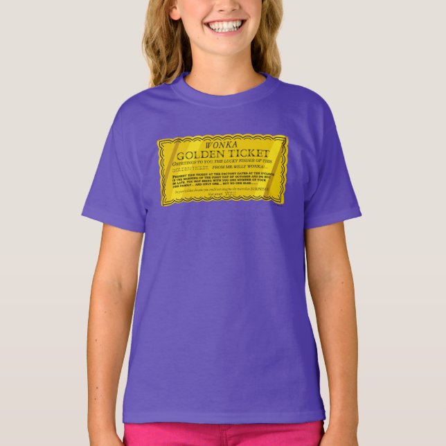 Camiseta Willy Wonka Golden Ticket (Anverso)