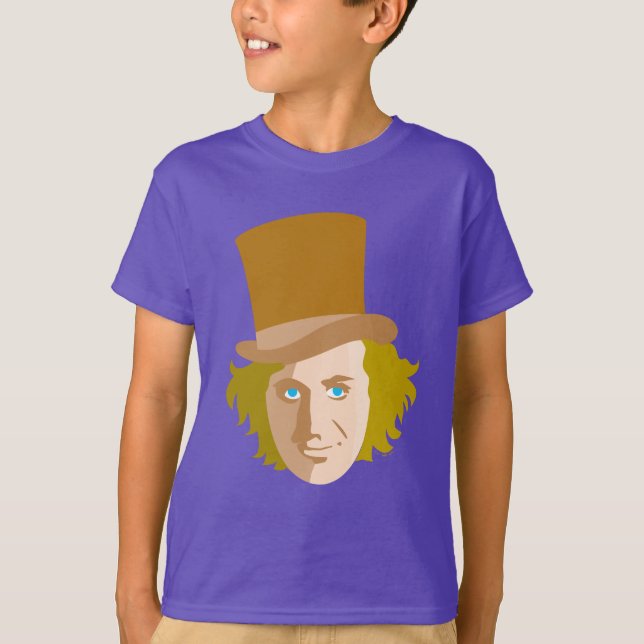 Camiseta Willy Wonka Stenciled Face (Anverso)