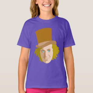 Camiseta Willy Wonka Stenciled Face Graphic