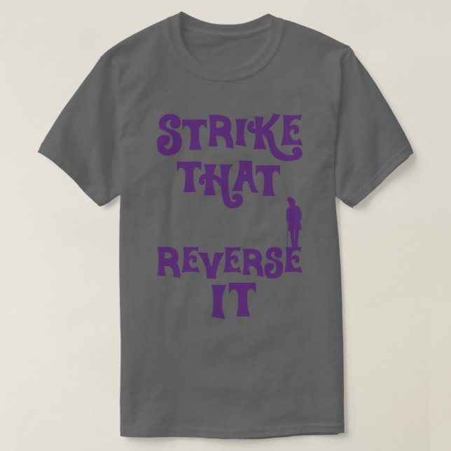 Camiseta Willy Wonka Strike que invierte su morado (Diseño del anverso)