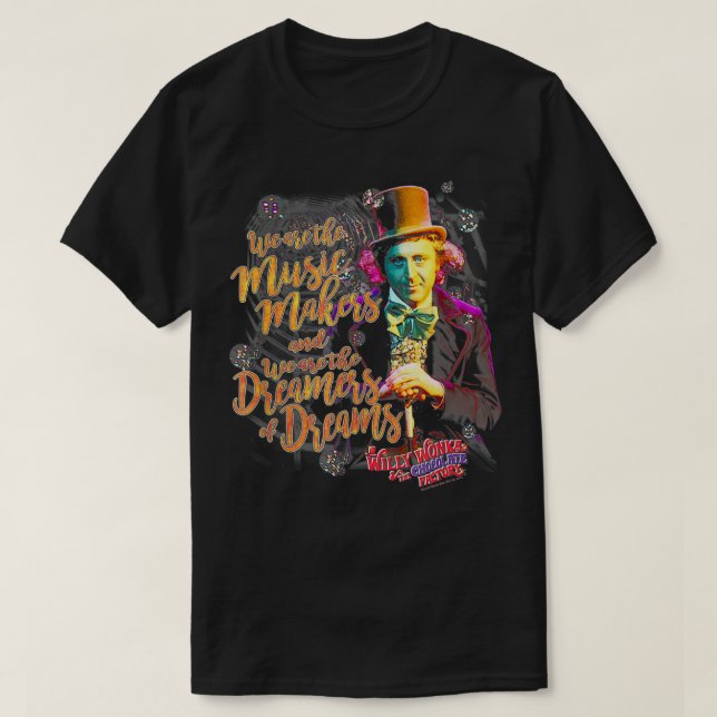 Camiseta Willy Wonka y la fábrica de chocolate Mamáes music (Diseño del anverso)