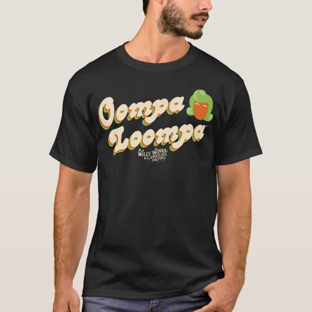 Camiseta Willy Wonka Y La Fábrica De Chocolate Oompa Loompa (Anverso)