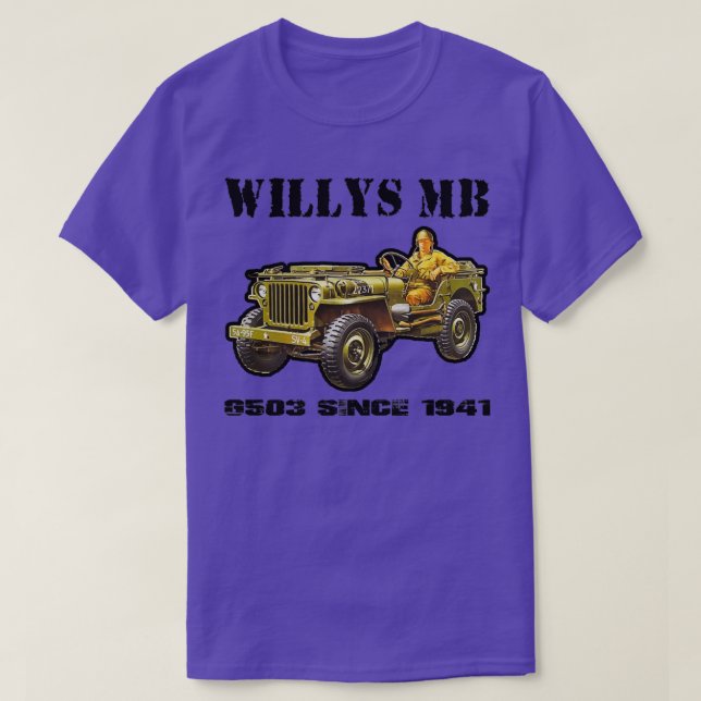 Camiseta Willys MB G503 Ejército fuera de carretera WW2 (2) (Diseño del anverso)