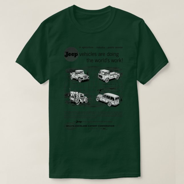 CAMISETA WILLYS OVERLAND  (Diseño del anverso)