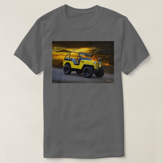 Camiseta Willys Vintage OffRoad Vehicle (Diseño del anverso)