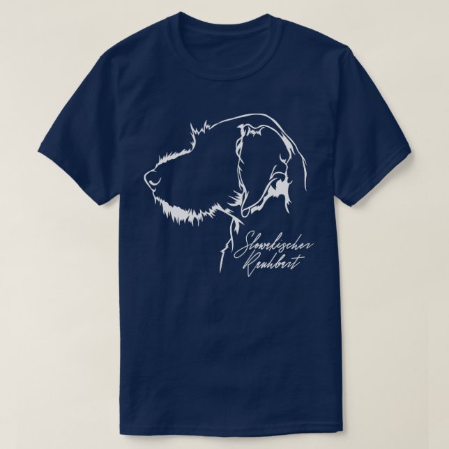 Camiseta Wilsigns Eslovaco Rough Beard Profile Dog Breve (Diseño del anverso)