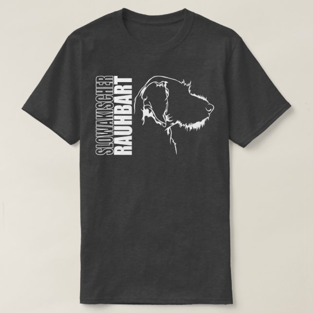 Camiseta Wilsigns Eslovaco Rough Beard Profile Dog Breve (Diseño del anverso)