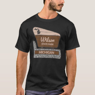 Camiseta Wilson State Park Michigan MI Signo de bienvenida