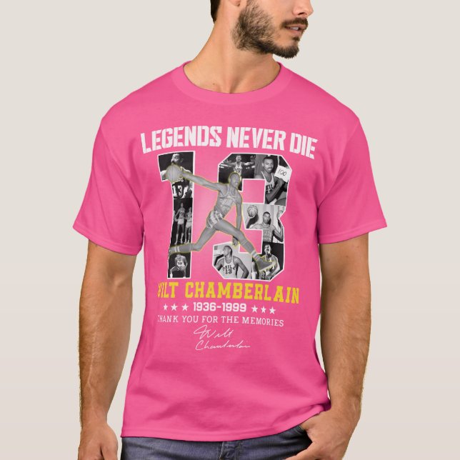 Camiseta Wilt Chamberlain Basketball Legend Signature Vinta (Anverso)