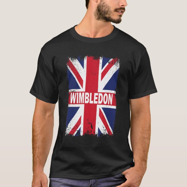 Camiseta Wimbledon - Ciudad de Inglaterra con bandera del R (Anverso)