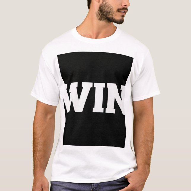Camiseta WIN Bold Typography | Motivación de Gimna (Anverso)