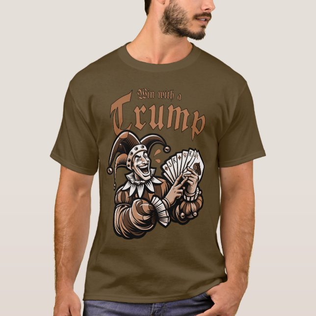 Camiseta Win With A Trump - Skat, Romee der Poker? (Anverso)