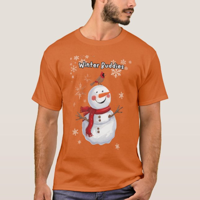 Camiseta Wind Buddies snowman y regalo de aves (Anverso)