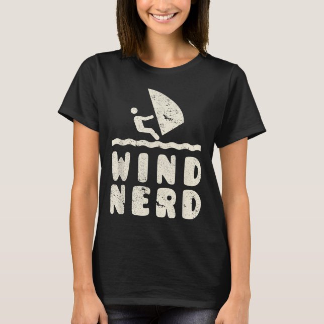 Camiseta Wind Nerd Funny Windsurfer Hobby Beach (Anverso)