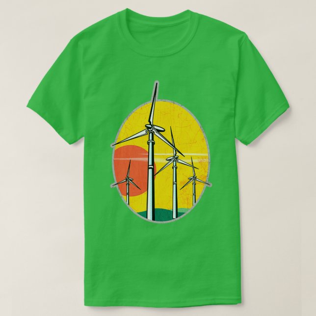 Camiseta Wind Power at Sunset (Diseño del anverso)