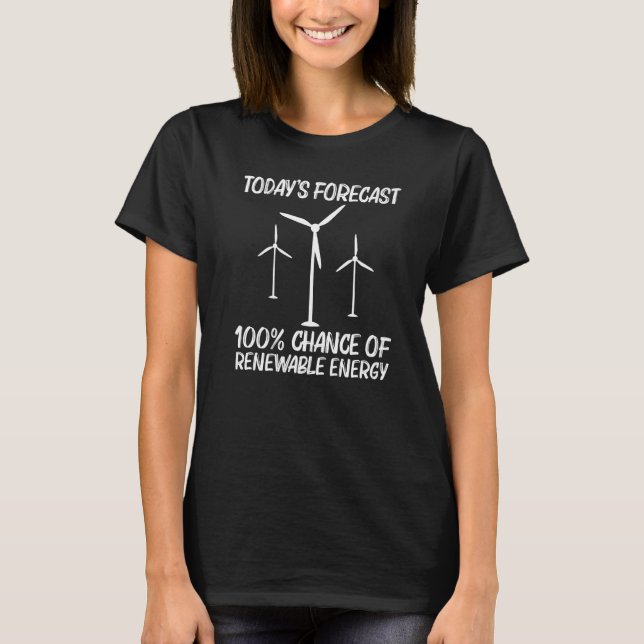 Camiseta Wind Power Men Women Environmental Wind Turbine (Anverso)