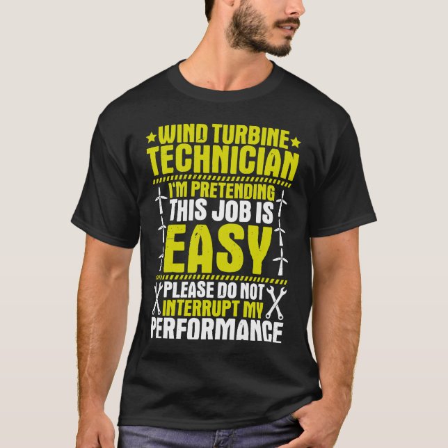 Camiseta Wind Power My Performance Wind Turbine Technician (Anverso)