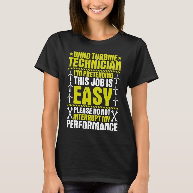 Camiseta Wind Power My Performance Wind Turbine Technician (Anverso)