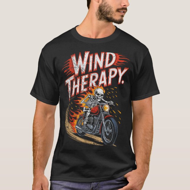 Camiseta Wind Therapy Motorbike Motorcycle Men Women  (Anverso)