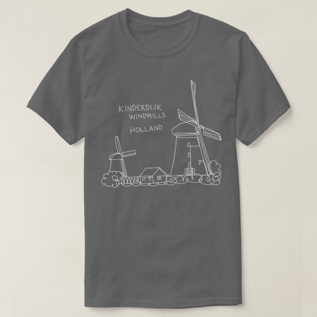 Camiseta Windmills de Kinderdijk Holland 2 (Diseño del anverso)