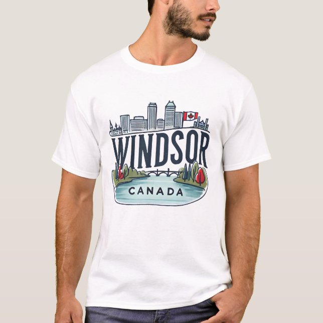 Camiseta Windsor Ontario Canadá (Anverso)
