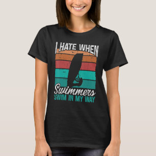Camiseta Windsurf Odio a los nadadores Vintage Rig Windsurf