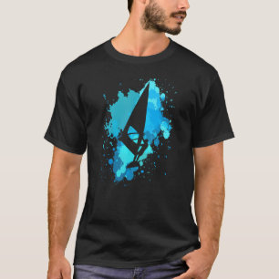 Camiseta Windsurf Vintage Ocean Water Splash Windsurfer