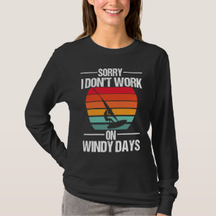 Camiseta Windsurfing Vintage No funciona en días ventosos R