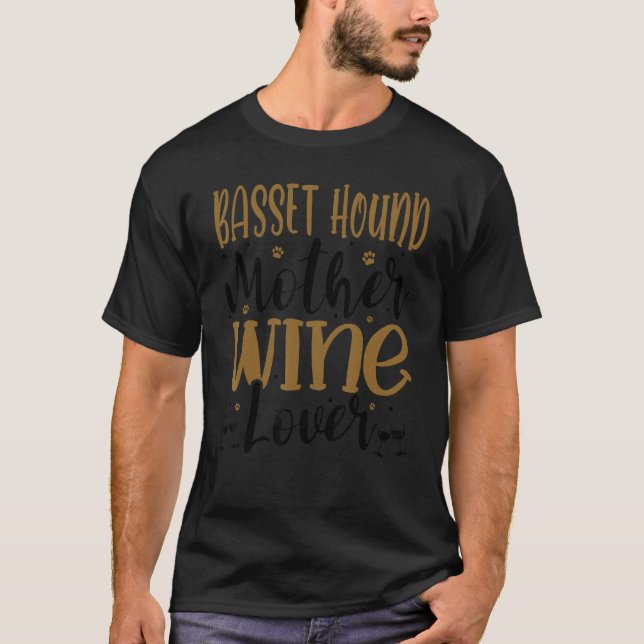 Camiseta Wine Basset Hound Madre (Anverso)