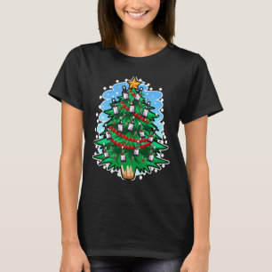 Camiseta Wine Bottle Christmas Tree Wine