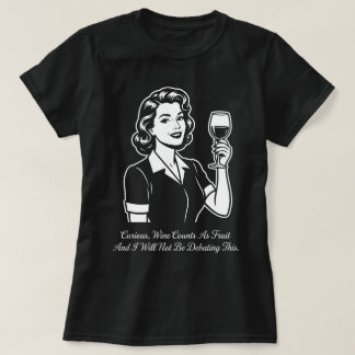 Camiseta Wine Counts As Fruit Retro T-Shirt