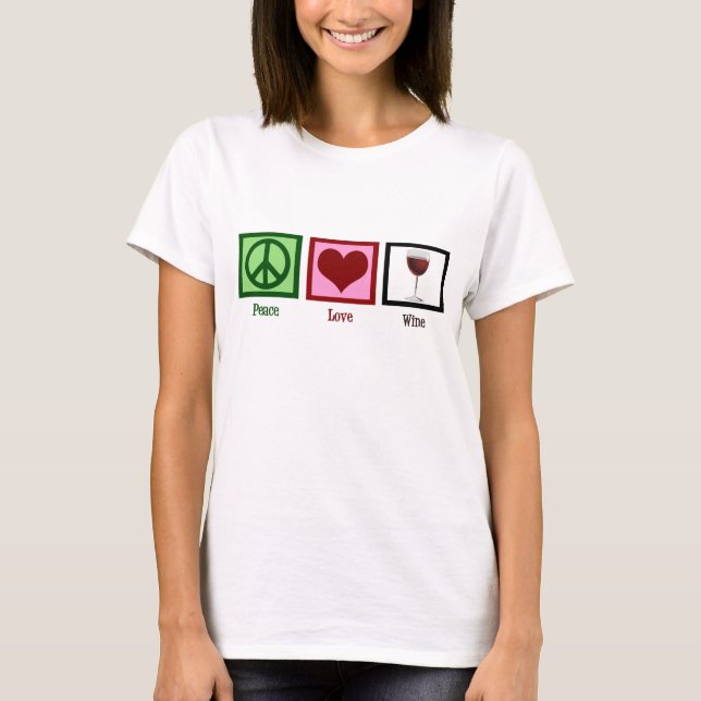 Camiseta Wine de amor por la paz (Anverso)