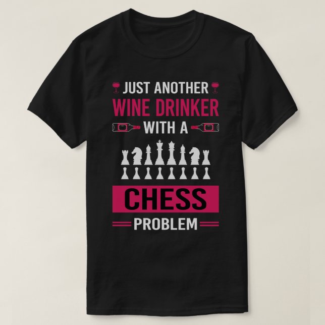 Camiseta Wine Drinker Chess (Diseño del anverso)