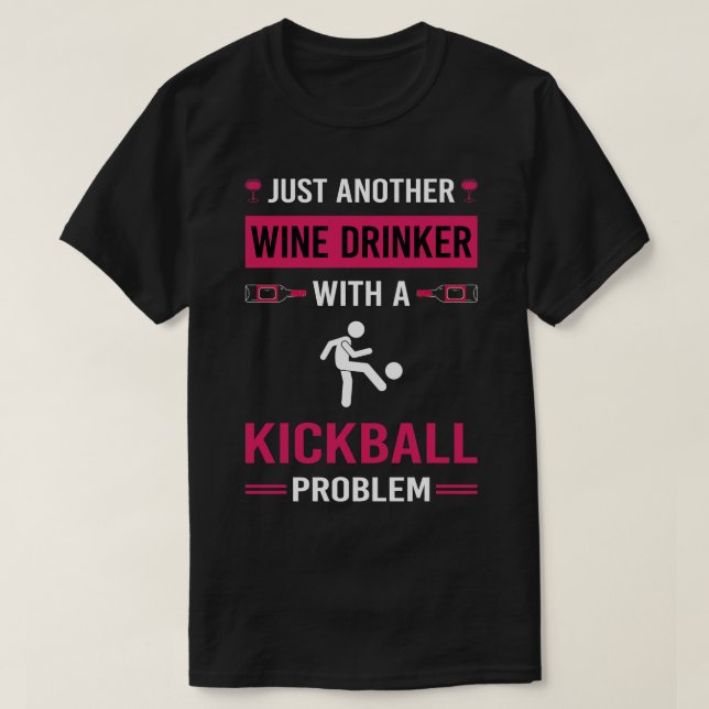 Camiseta Wine Drinker Kickball (Diseño del anverso)
