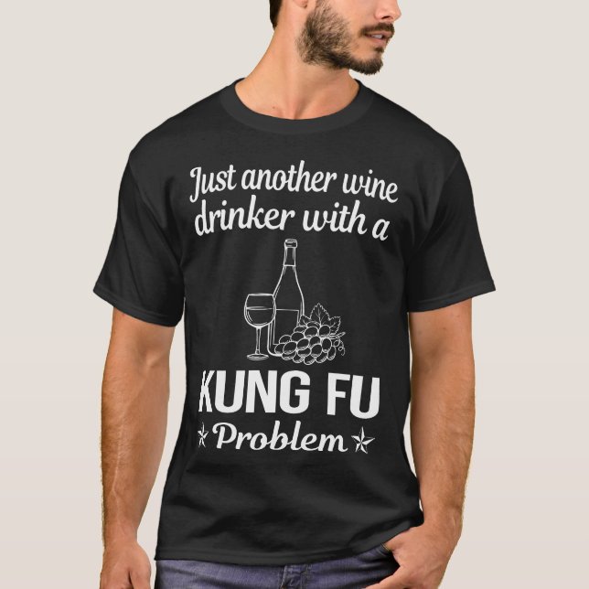 Camiseta Wine Drinker Kung Fu (Anverso)