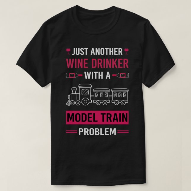 Camiseta Wine Drinker Modelo Tren Ferrocarril (Diseño del anverso)