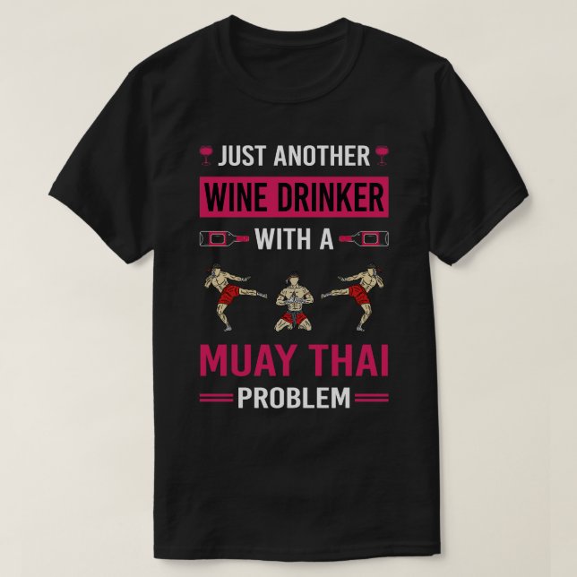 Camiseta Wine Drinker Muay Thai (Diseño del anverso)