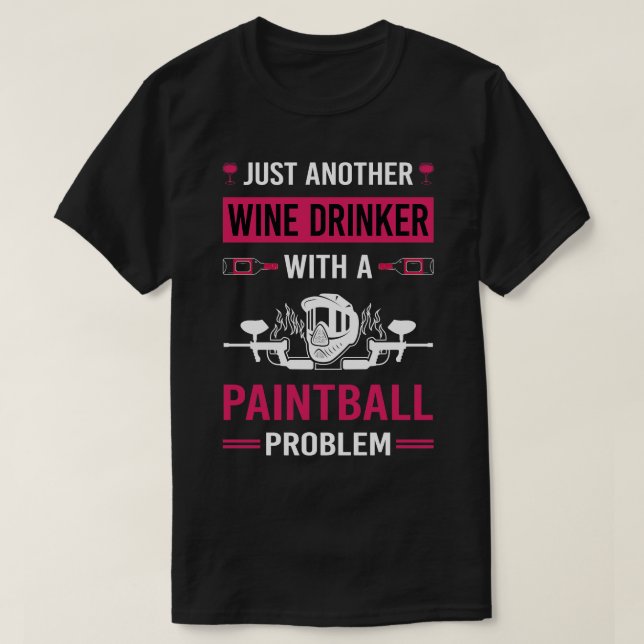 Camiseta Wine Drinker Paintball (Diseño del anverso)