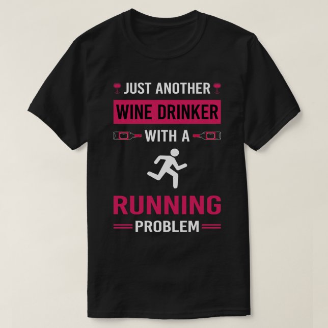 Camiseta Wine Drinker Run Runner (Diseño del anverso)