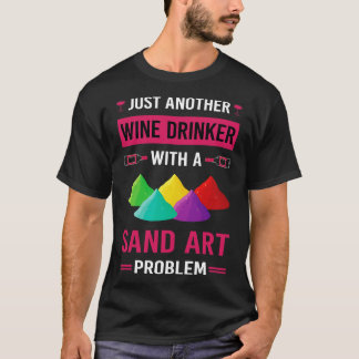 Camiseta Wine Drinker Sand Art