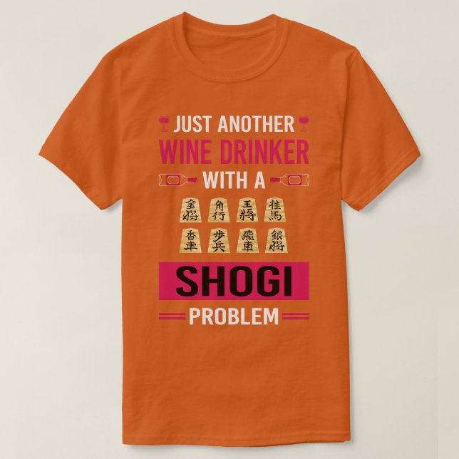 Camiseta Wine Drinker Shogi (Diseño del anverso)