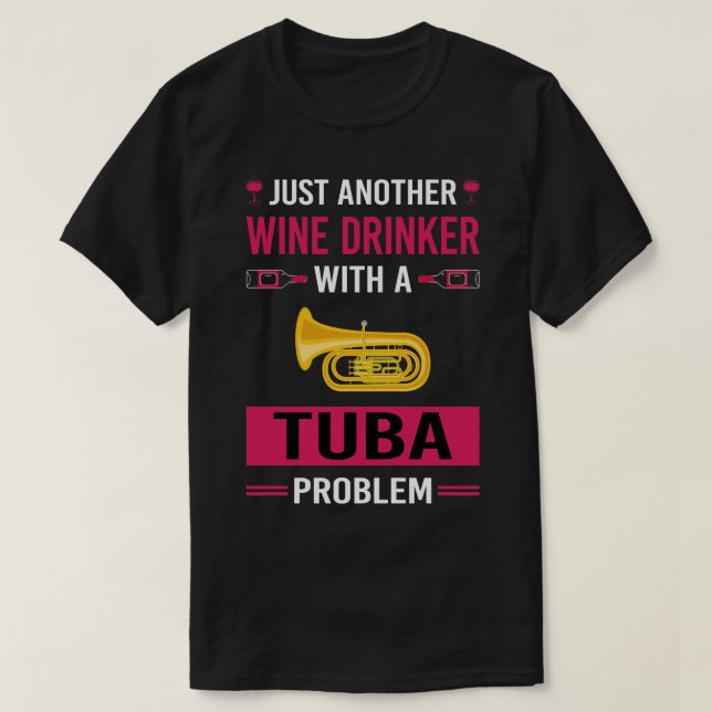 Camiseta Wine Drinker Tuba (Diseño del anverso)