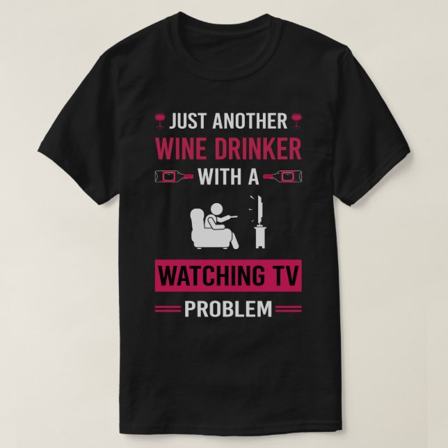 Camiseta Wine Drinker Watchdog TV (Diseño del anverso)