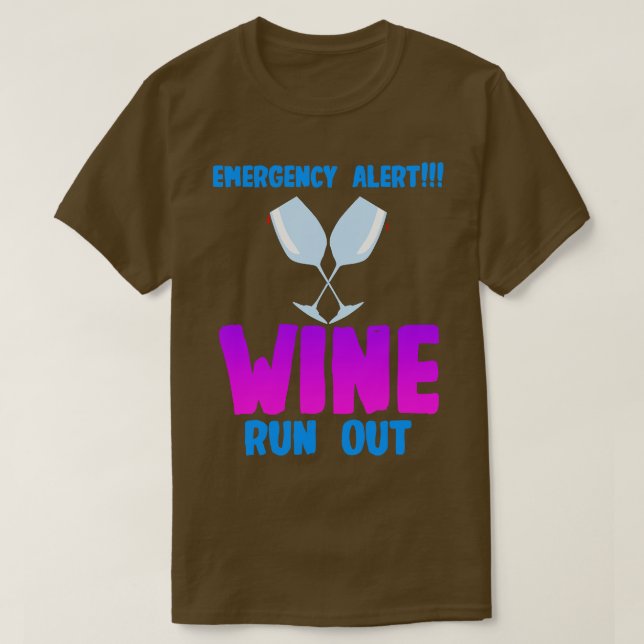 Camiseta Wine Emergency Alert Wine Run (Diseño del anverso)