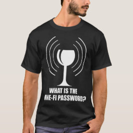 Camiseta Wine-Fi Password Funny Waves WiFi de Vidrio
