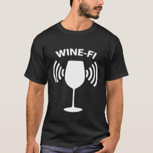 Camiseta Wine Fi Wine Bebe Fiesta Vidrio Funny