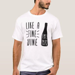 Camiseta Wine Lover Bday Desde 1972 Vino Funny Wine