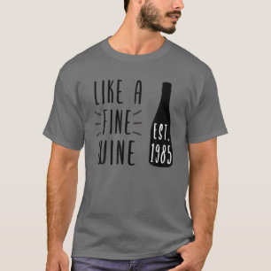 Camiseta Wine Lover Bday Desde 1985 Vino Funny