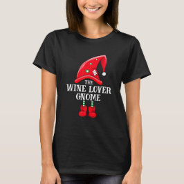 Camiseta Wine Lover Gnome Navidades Grupo de Matanza Famili